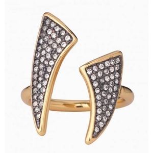 Stella and Dot pave horn ring m/l